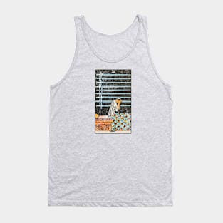 Nine of swords tarot card (distressed) Tank Top